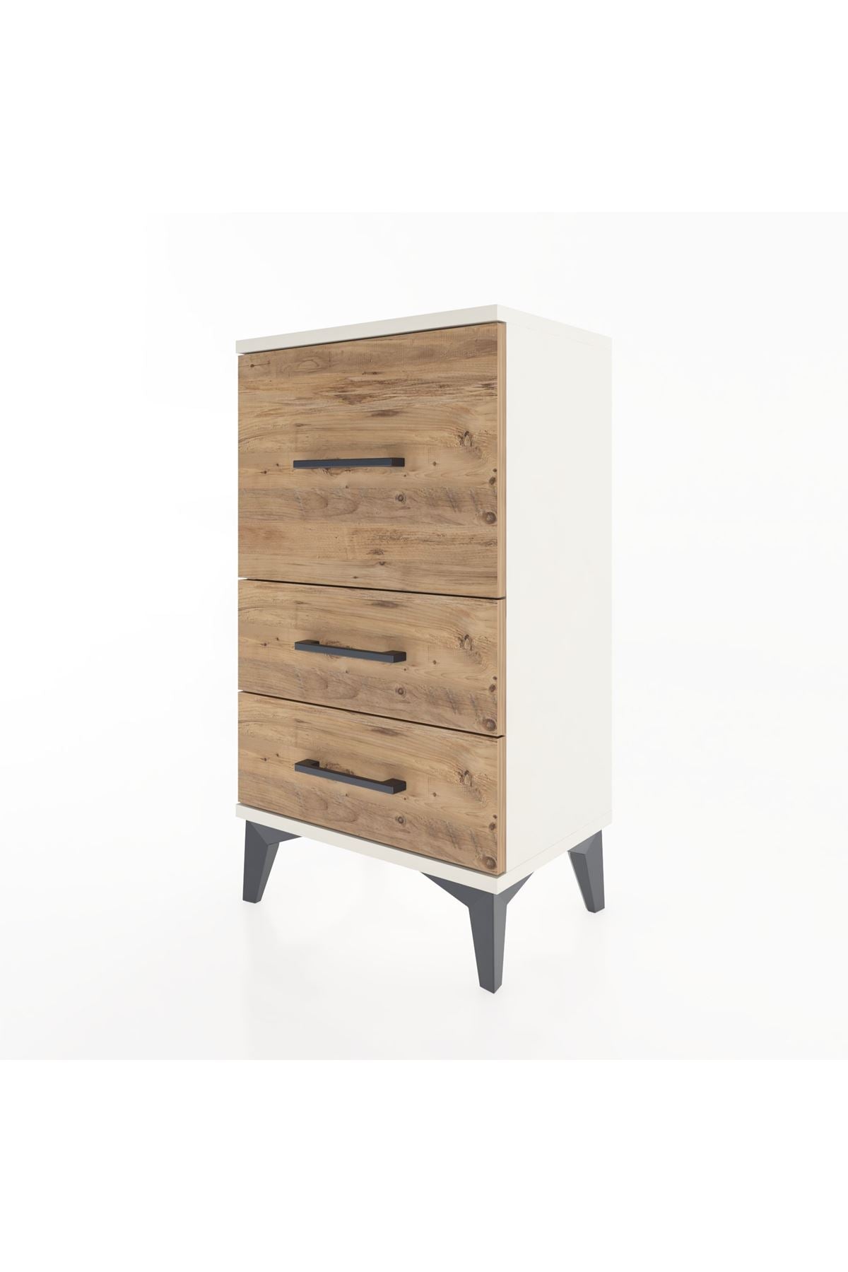 Arges Komodin Tek Raflı 2 Çekmeceli 44x30x80 - S08M014V3A