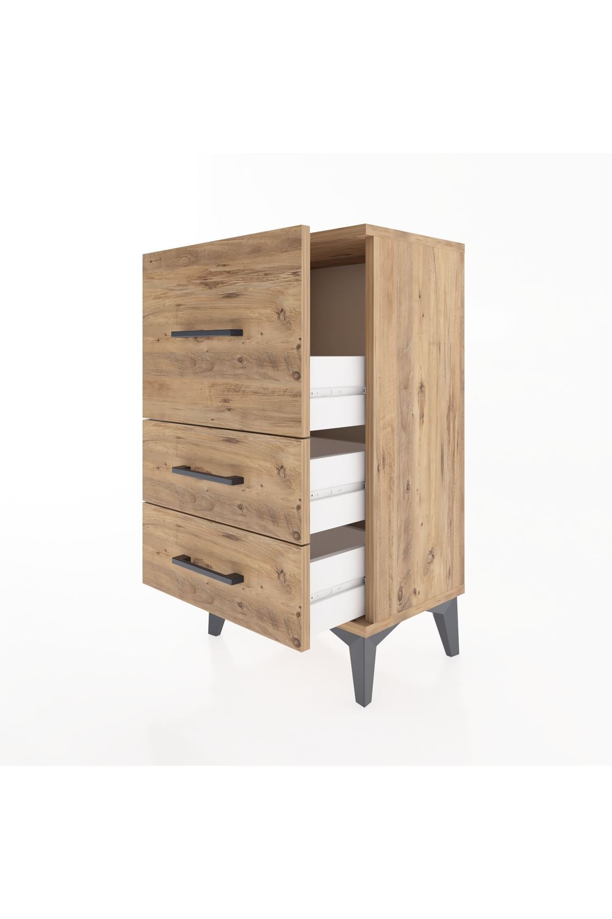 Arges Komodin Tek Raflı 2 Çekmeceli 44x30x80 - S08M014V9A