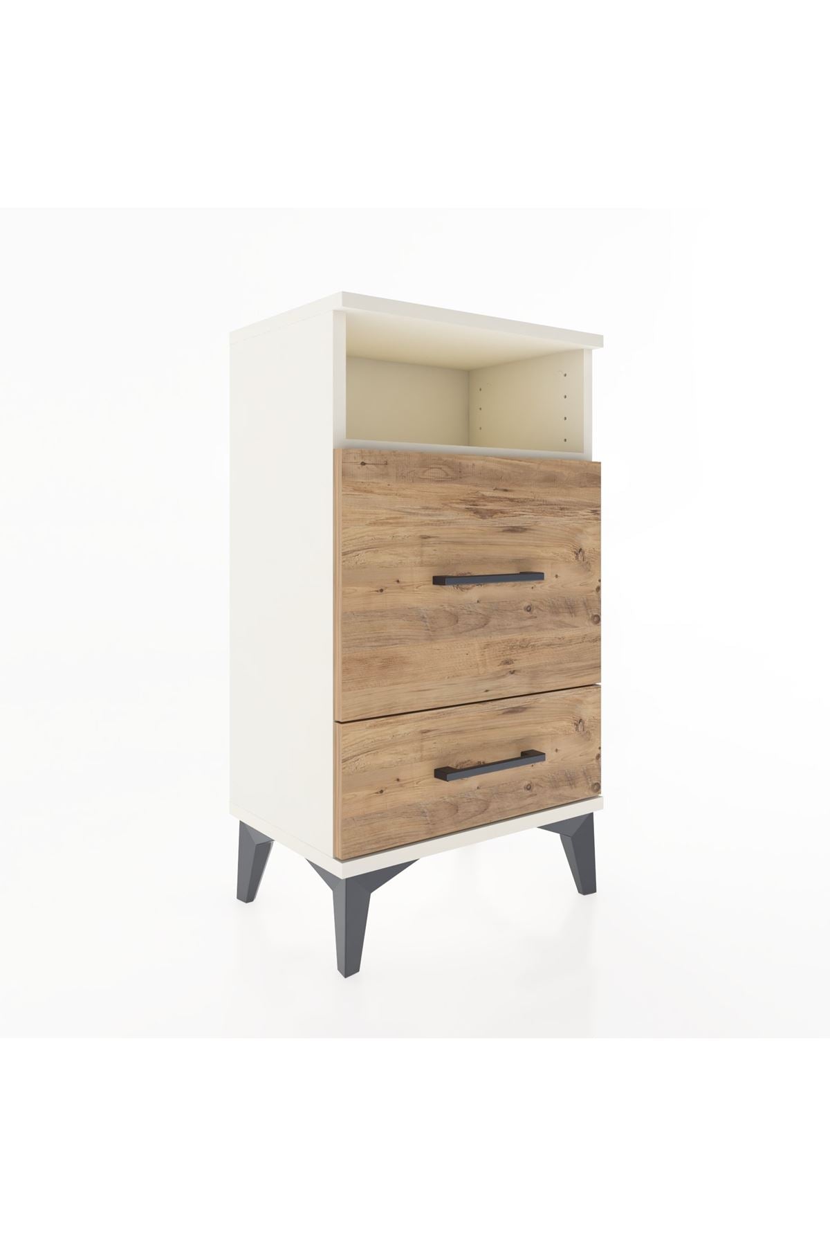 Arges Komodin Tek Raflı 2 Çekmeceli 44x30x80 - S08M017V3A