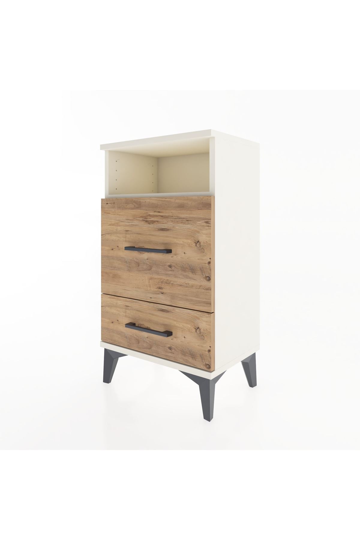 Arges Komodin Tek Raflı 2 Çekmeceli 44x30x80 - S08M017V3A