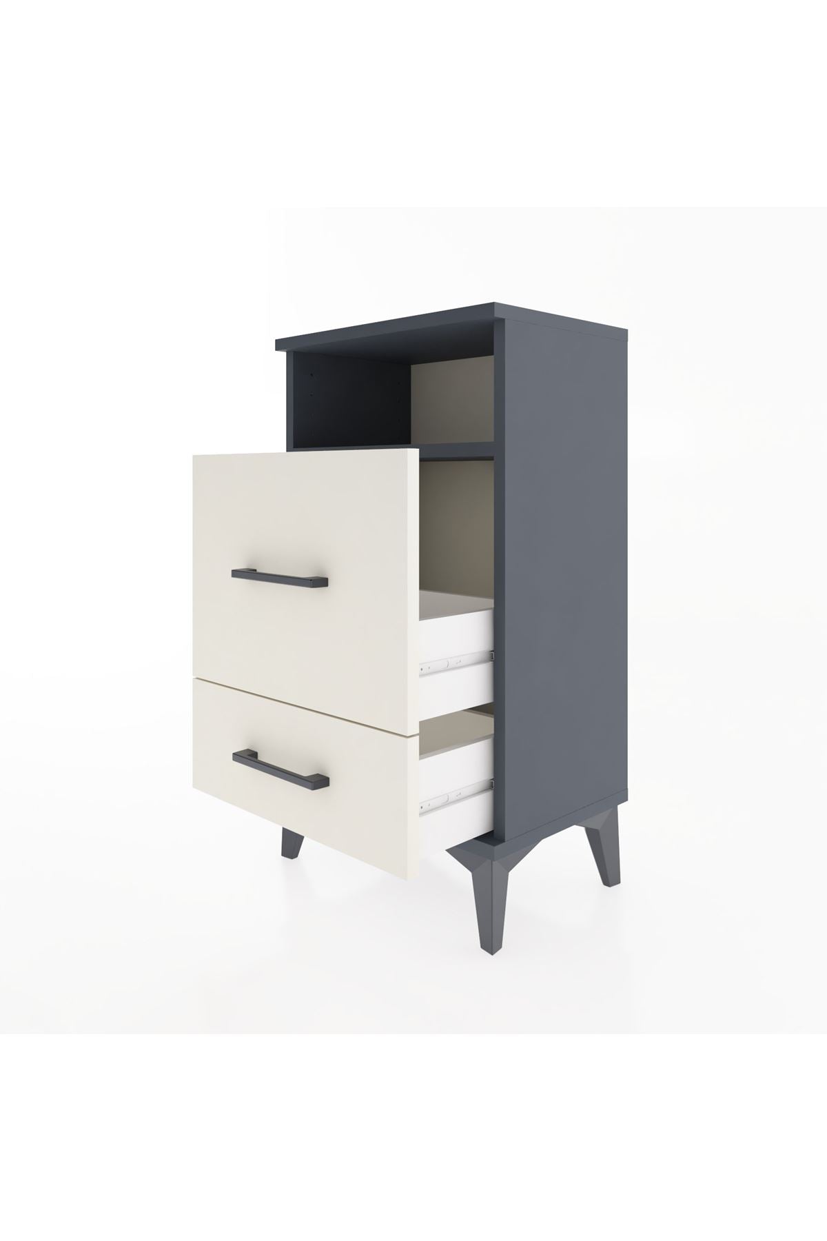 Arges Komodin Tek Raflı 2 Çekmeceli 44x30x80 - S08M017V4A