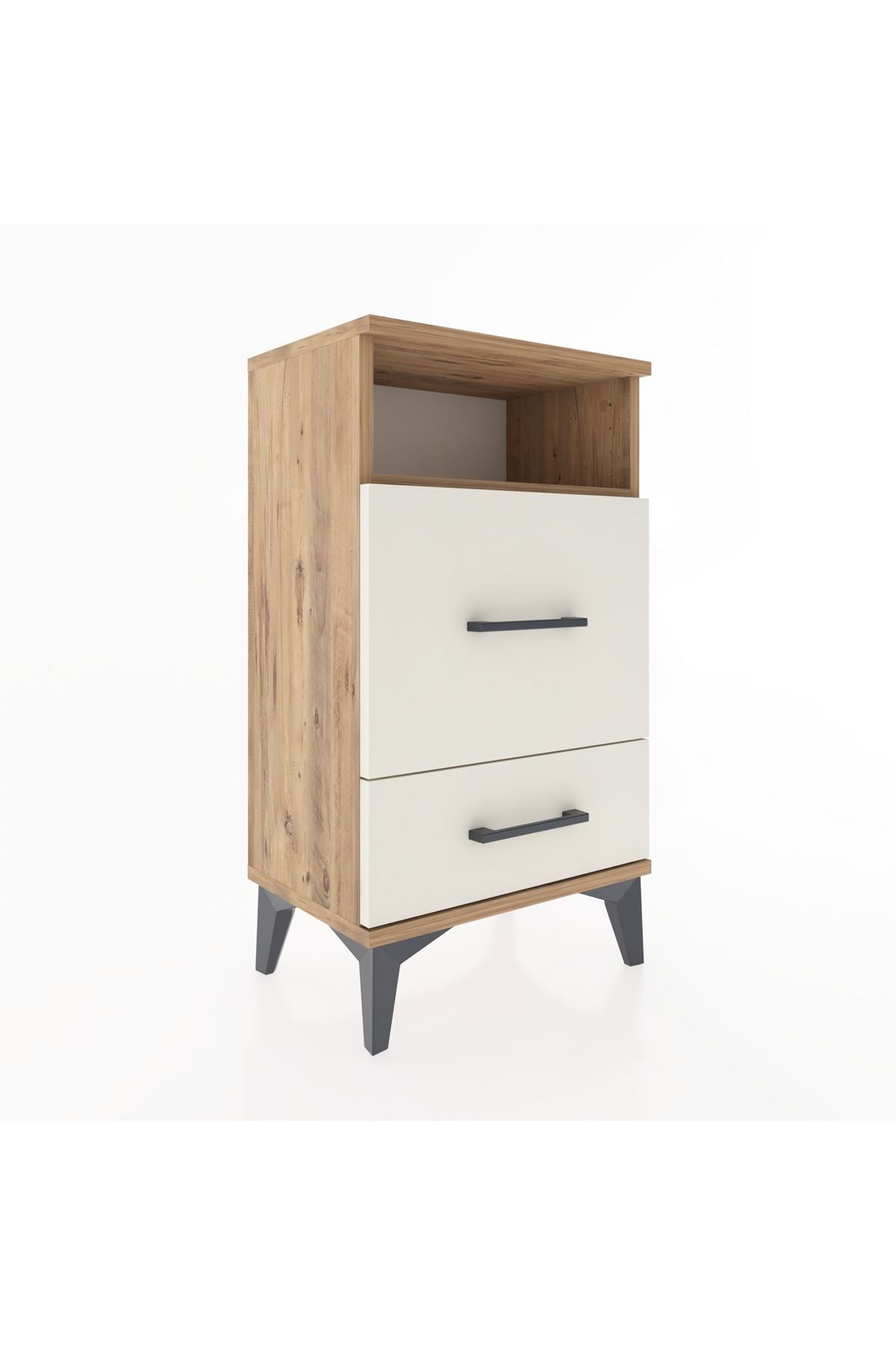 Arges Komodin Tek Raflı 2 Çekmeceli 44x30x80 - S08M017V7A