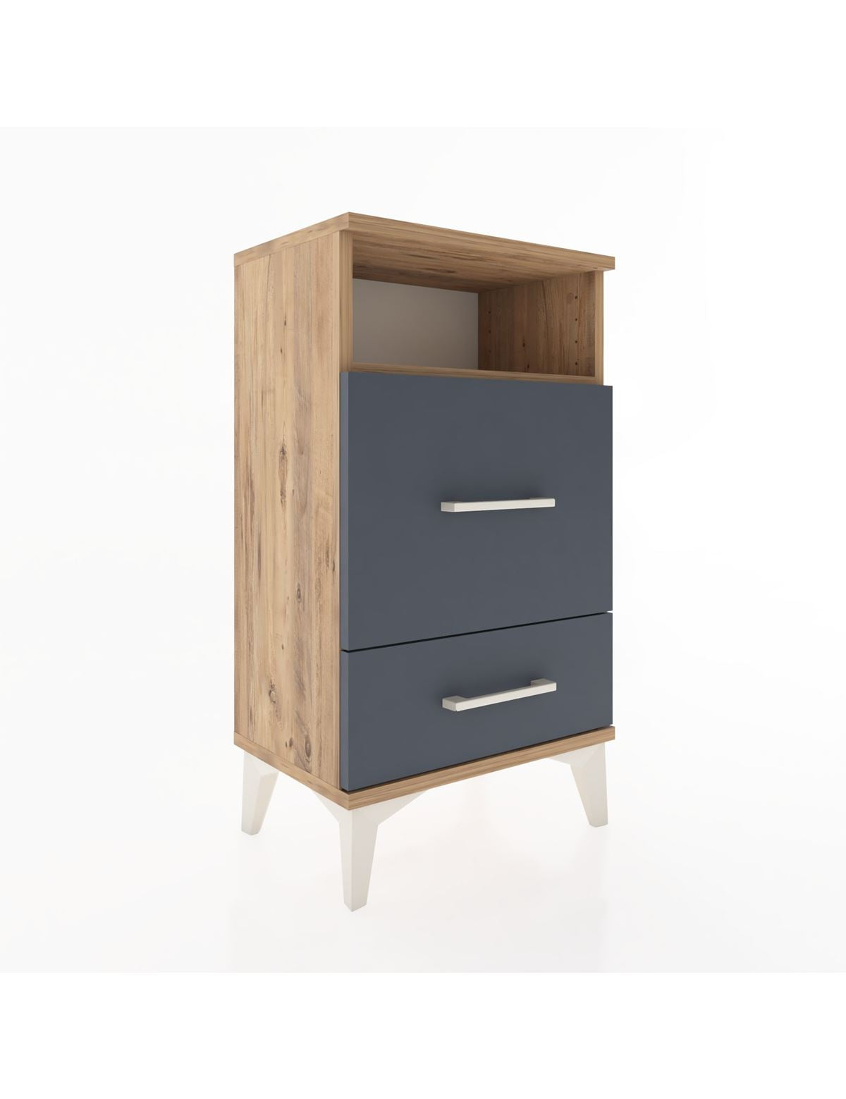 Arges Komodin Tek Raflı 2 Çekmeceli 44x30x80 - S08M017V8A