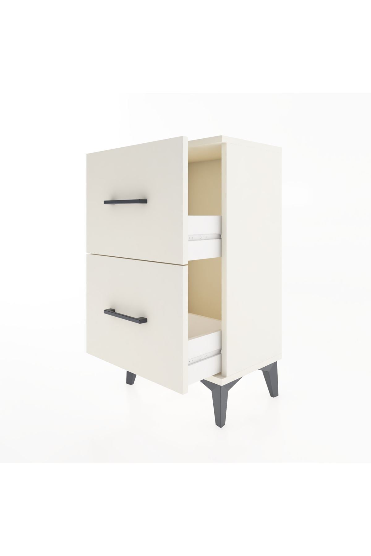 Arges Komodin Tek Raflı 2 Çekmeceli 44x30x80 - S08M018V1A