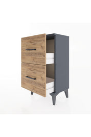 Arges Komodin Tek Raflı 2 Çekmeceli 44x30x80 - S08M018V6A