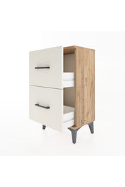 Arges Komodin Tek Raflı 2 Çekmeceli 44x30x80 - S08M018V7A