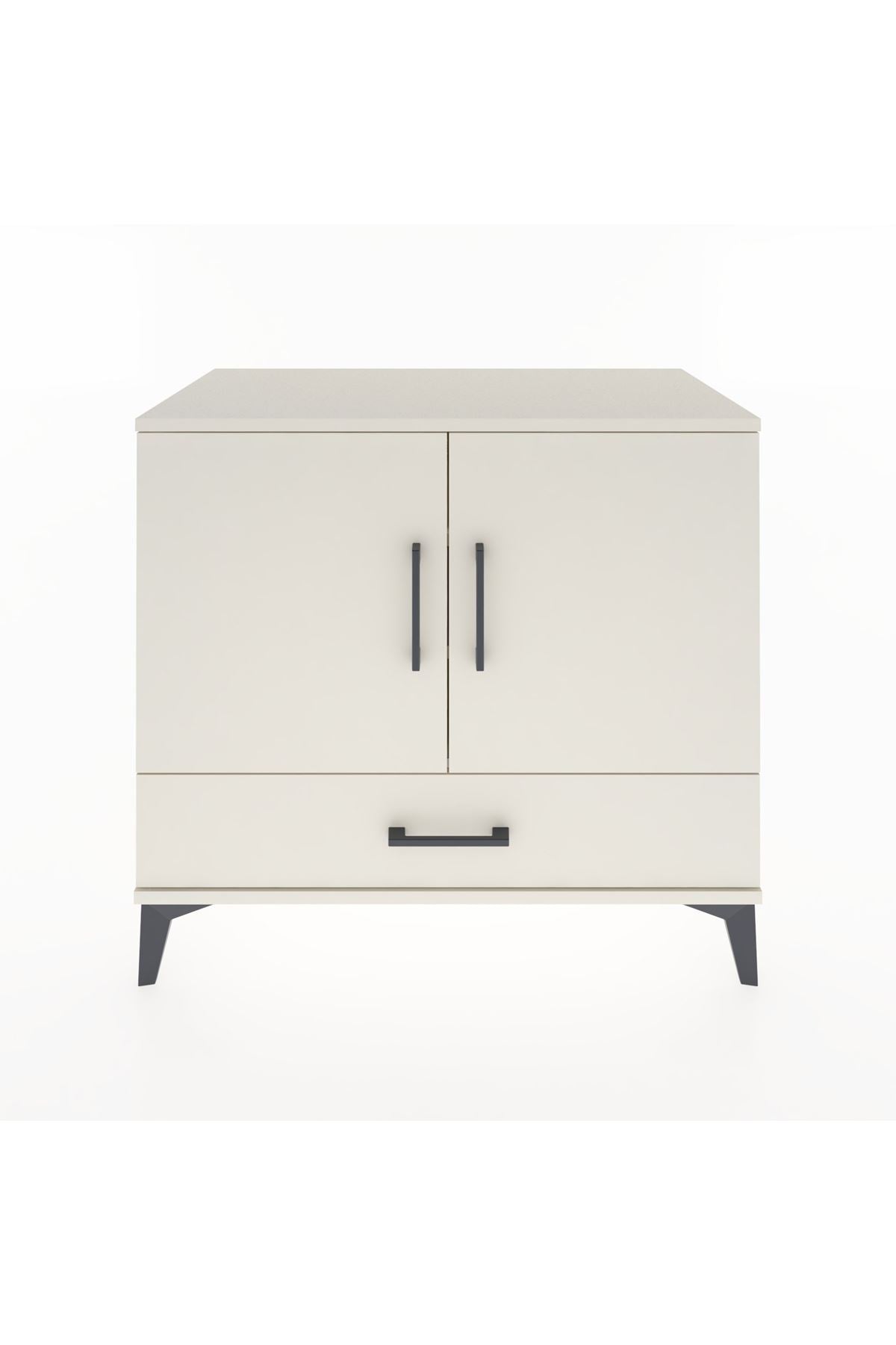 Hyperion Şifonyer 3 Raflı Tek Çekmeceli 2 Kapaklı 88x44x80 Aytaşı-Aytaşı