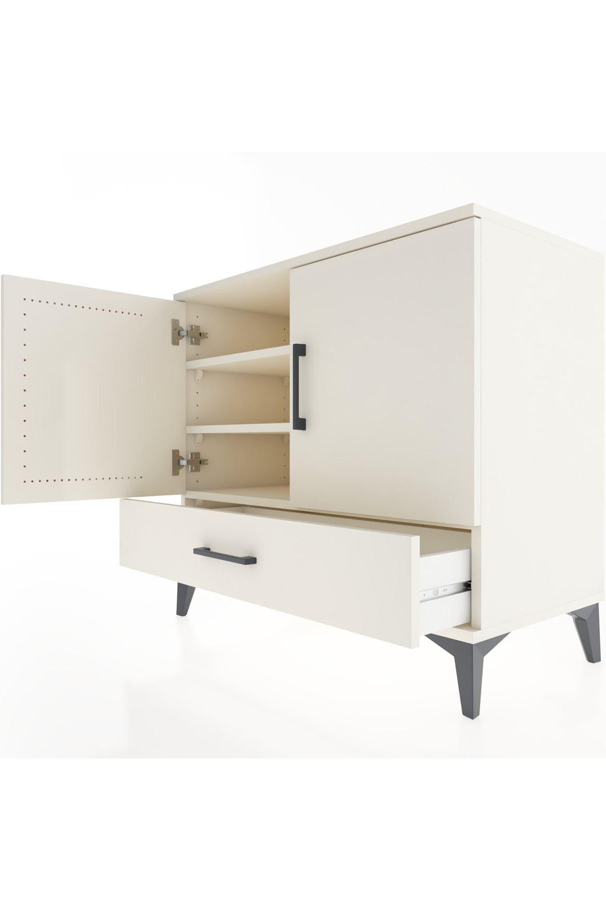 Hyperion Şifonyer 3 Raflı Tek Çekmeceli 2 Kapaklı 88x44x80 Aytaşı-Aytaşı