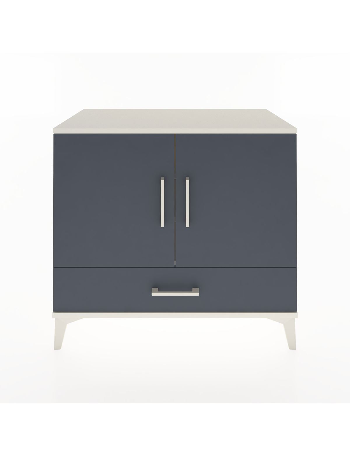 Hyperion Şifonyer 3 Raflı Tek Çekmeceli 2 Kapaklı 88x44x80 Aytaşı-Antrasit