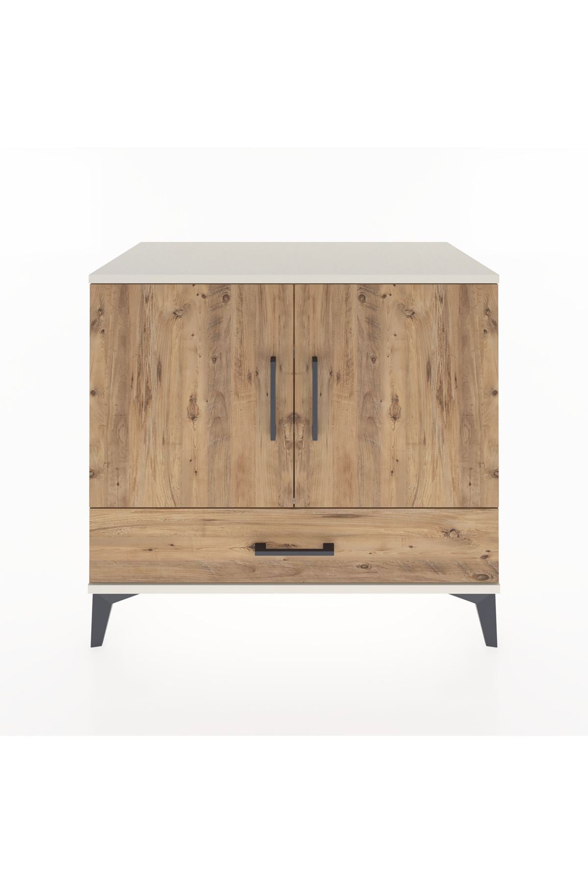 Hyperion Şifonyer 3 Raflı Tek Çekmeceli 2 Kapaklı 88x44x80 Aytaşı-Çam