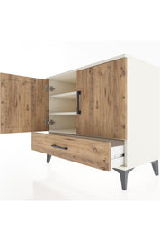 Hyperion Şifonyer 3 Raflı Tek Çekmeceli 2 Kapaklı 88x44x80 Aytaşı-Çam