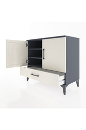 Hyperion Şifonyer 3 Raflı Tek Çekmeceli 2 Kapaklı 88x44x80 Antrasit-Aytaşı