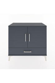 Hyperion Şifonyer 3 Raflı Tek Çekmeceli 2 Kapaklı 88x44x80 Antrasit-Antrasit