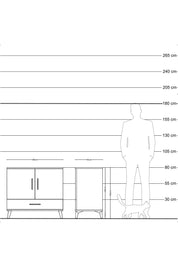 Hyperion Şifonyer 3 Raflı Tek Çekmeceli 2 Kapaklı 88x44x80 Antrasit-Antrasit