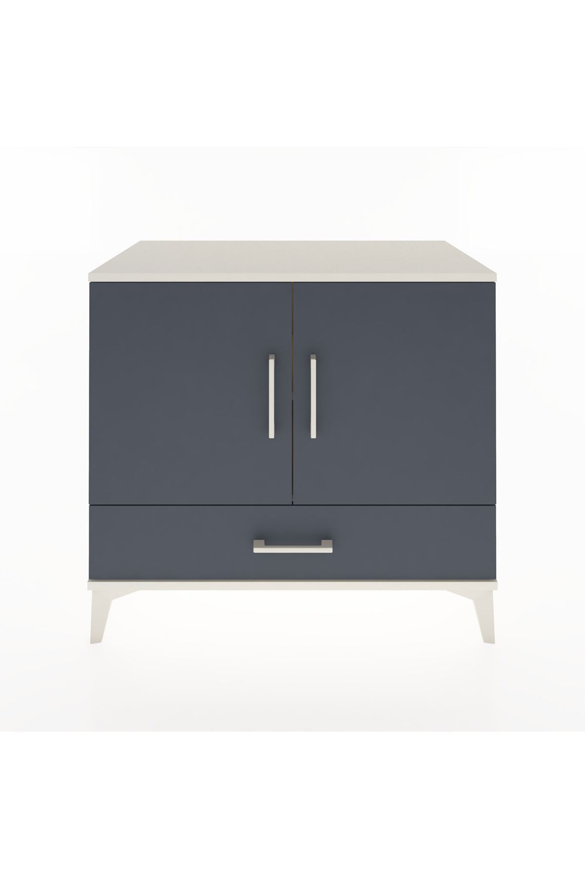 Hyperion Şifonyer 2 Raflı Tek Çekmeceli 2 Kapaklı 88x44x80 Aytaşı-Antrasit