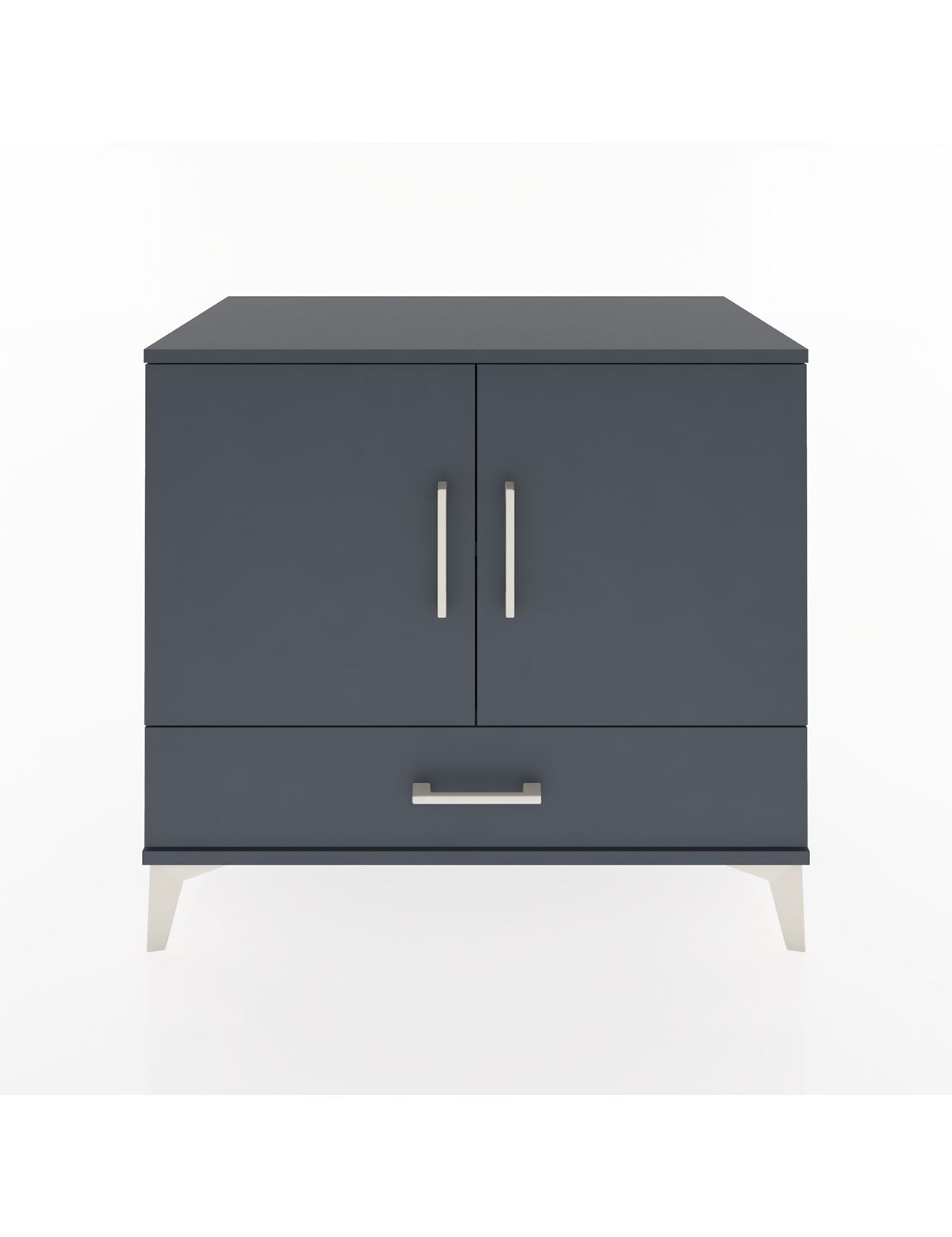 Hyperion Şifonyer 2 Raflı Tek Çekmeceli 2 Kapaklı 88x44x80 Antrasit-Antrasit