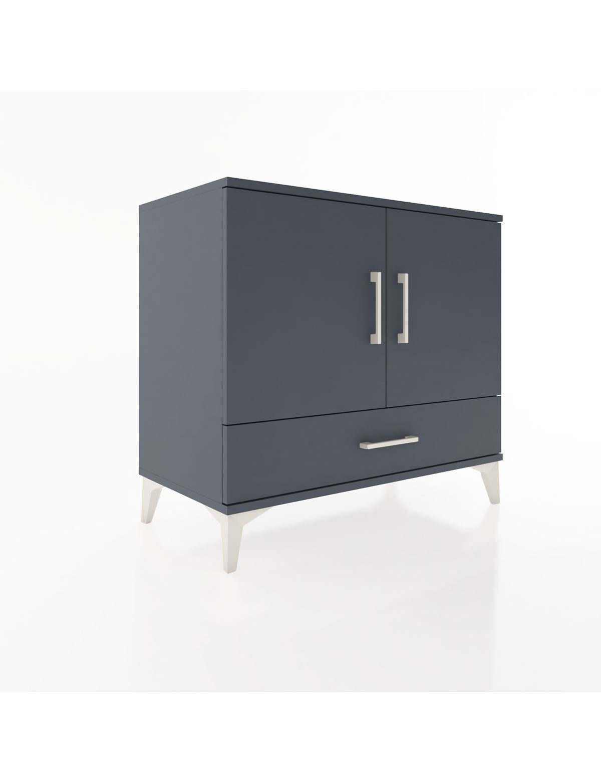 Hyperion Şifonyer 2 Raflı Tek Çekmeceli 2 Kapaklı 88x44x80 Antrasit-Antrasit