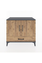 Hyperion Şifonyer 2 Raflı Tek Çekmeceli 2 Kapaklı 88x44x80 Antrasit-Çam