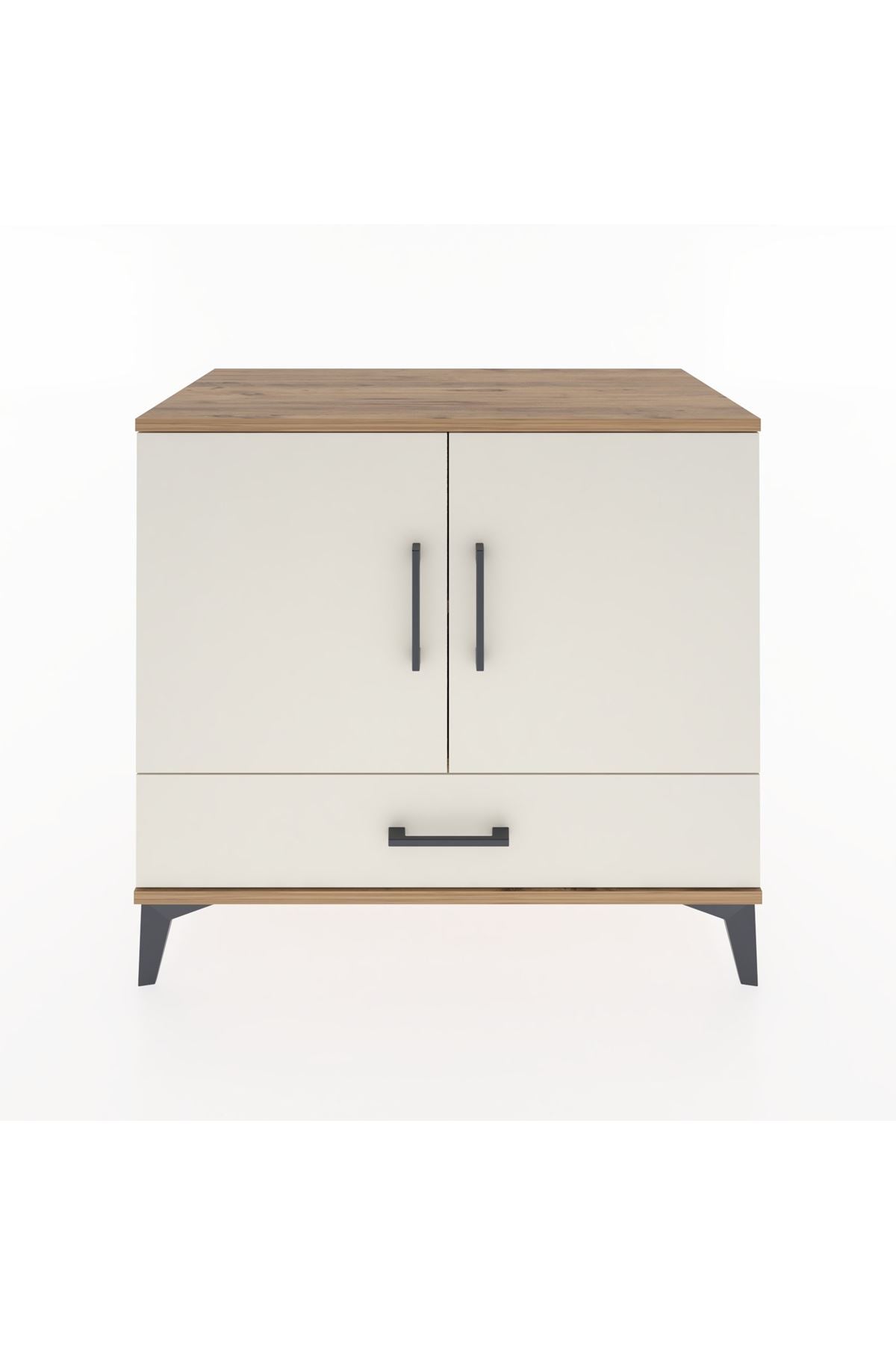 Hyperion Şifonyer 2 Raflı Tek Çekmeceli 2 Kapaklı 88x44x80 Çam-Aytaşı