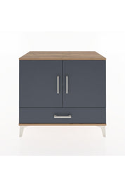 Hyperion Şifonyer 2 Raflı Tek Çekmeceli 2 Kapaklı 88x44x80 Çam-Antrasit