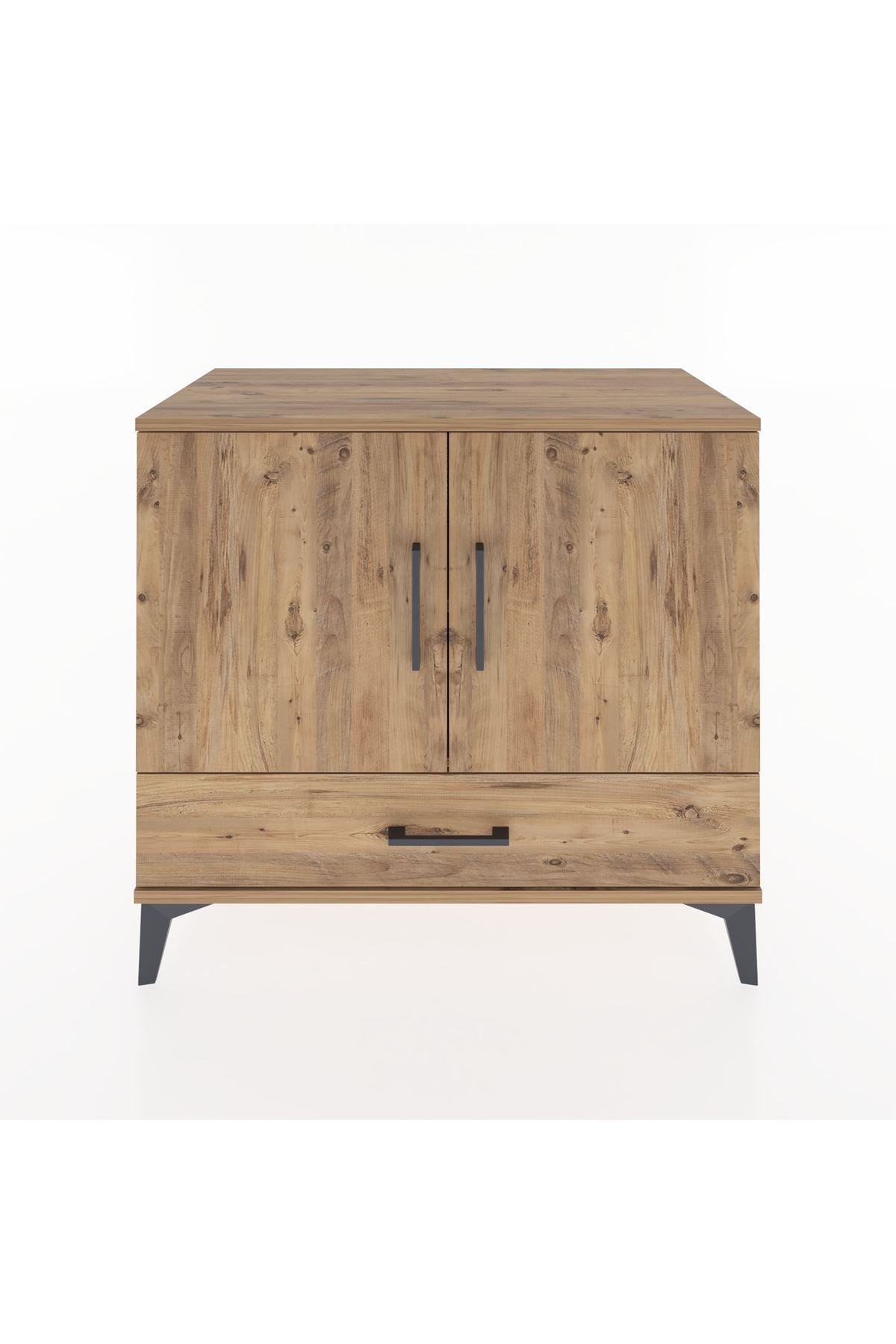 Hyperion Şifonyer 2 Raflı Tek Çekmeceli 2 Kapaklı 88x44x80 Çam-Çam