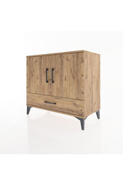 Hyperion Şifonyer 2 Raflı Tek Çekmeceli 2 Kapaklı 88x44x80 Çam-Çam