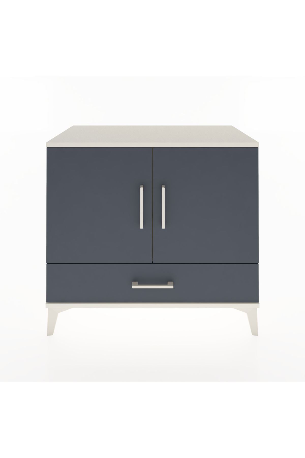 Hyperion Şifonyer Tek Raflı Tek Çekmeceli 2 Kapaklı 88x44x80 Aytaşı-Antrasit