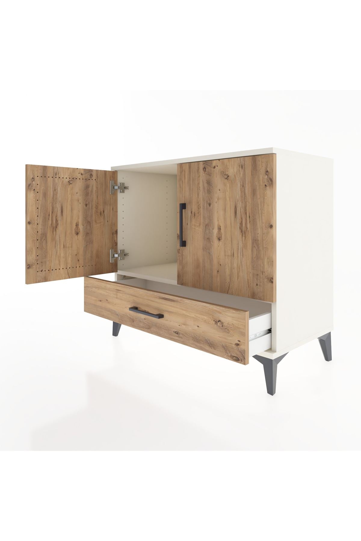 Hyperion Şifonyer Tek Raflı Tek Çekmeceli 2 Kapaklı 88x44x80 Aytaşı-Çam