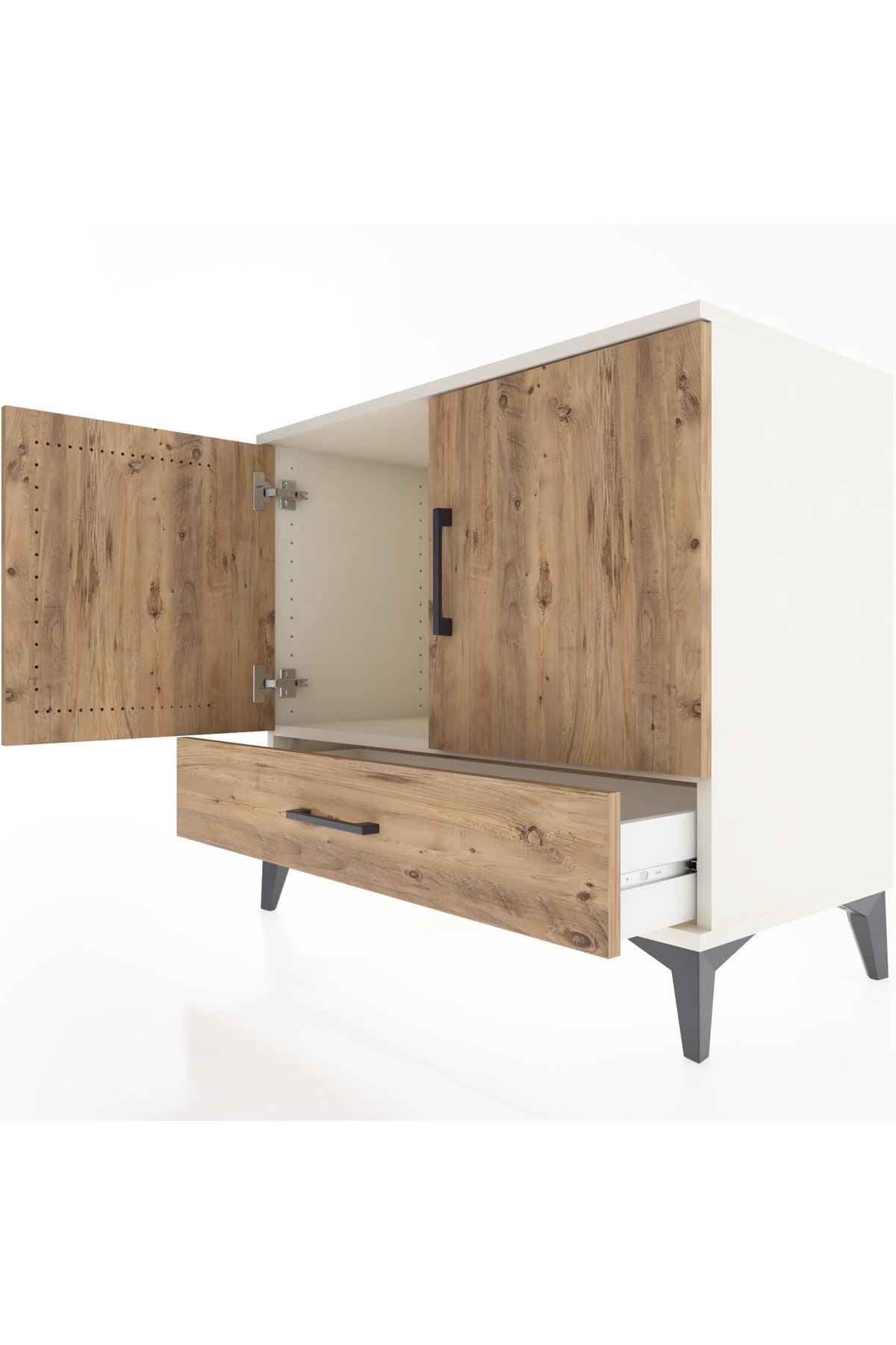 Hyperion Şifonyer Tek Raflı Tek Çekmeceli 2 Kapaklı 88x44x80 Aytaşı-Çam