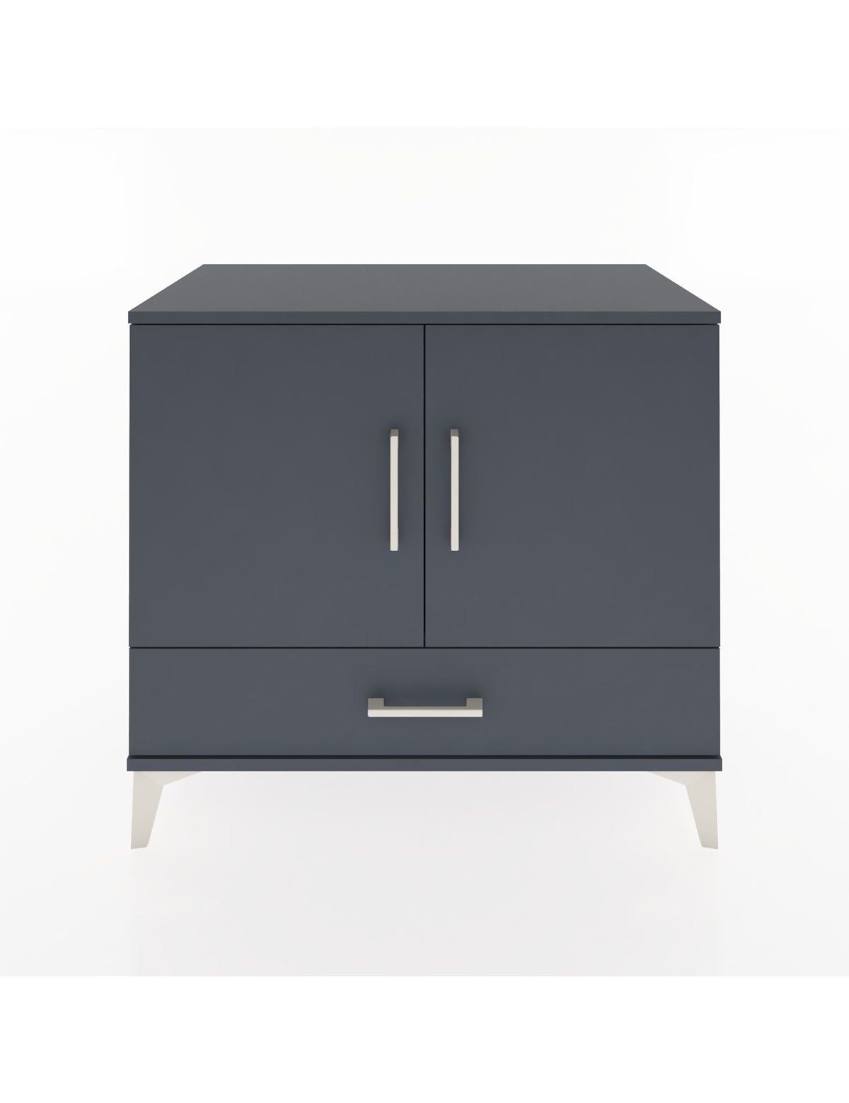 Hyperion Şifonyer Tek Raflı Tek Çekmeceli 2 Kapaklı 88x44x80 Antrasit-Antrasit