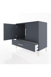 Hyperion Şifonyer Tek Raflı Tek Çekmeceli 2 Kapaklı 88x44x80 Antrasit-Antrasit
