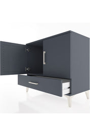 Hyperion Şifonyer Tek Raflı Tek Çekmeceli 2 Kapaklı 88x44x80 Antrasit-Antrasit