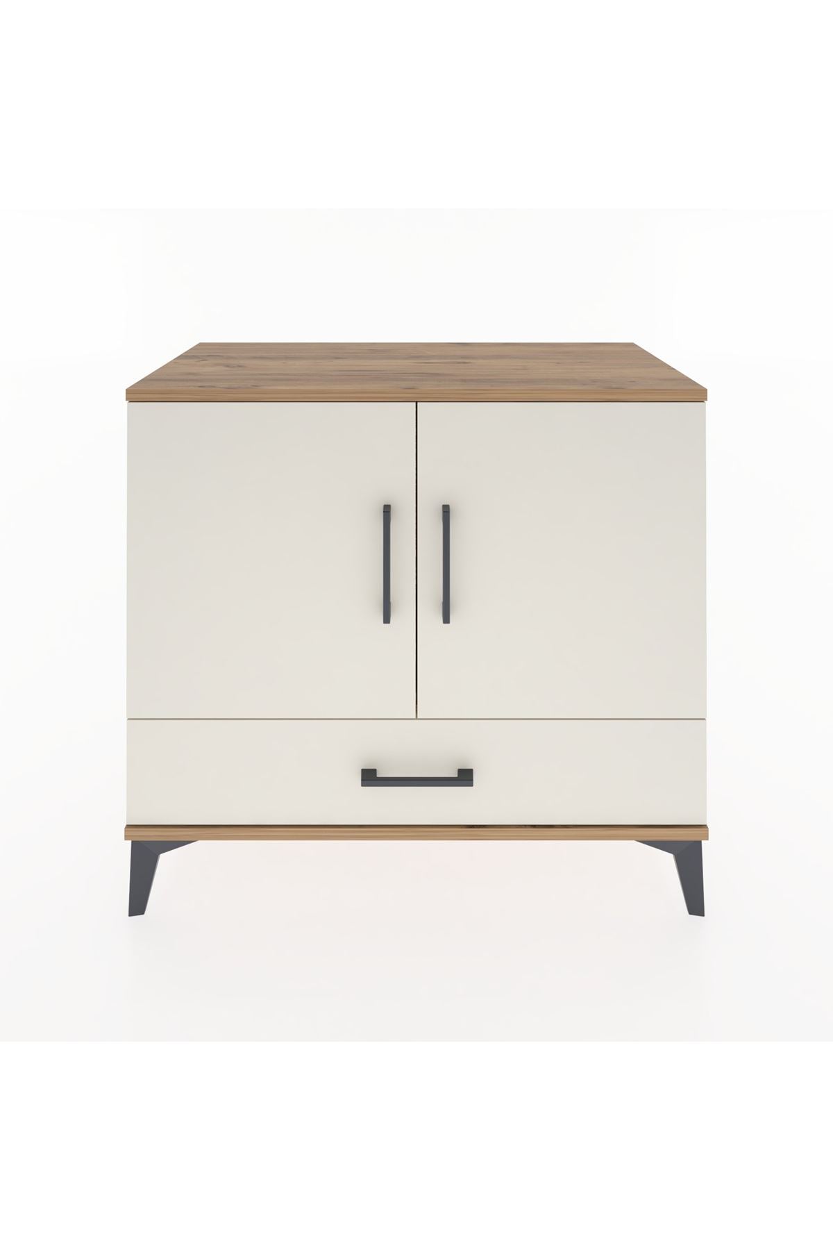 Hyperion Şifonyer Tek Raflı Tek Çekmeceli 2 Kapaklı 88x44x80 Çam-Aytaşı