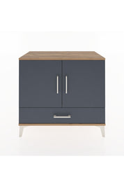 Hyperion Şifonyer Tek Raflı Tek Çekmeceli 2 Kapaklı 88x44x80 Çam-Antrasit