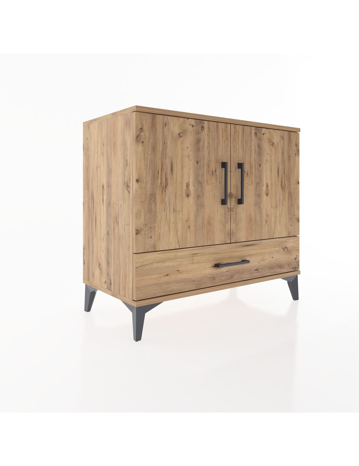 Hyperion Şifonyer Tek Raflı Tek Çekmeceli 2 Kapaklı 88x44x80 Çam-Çam