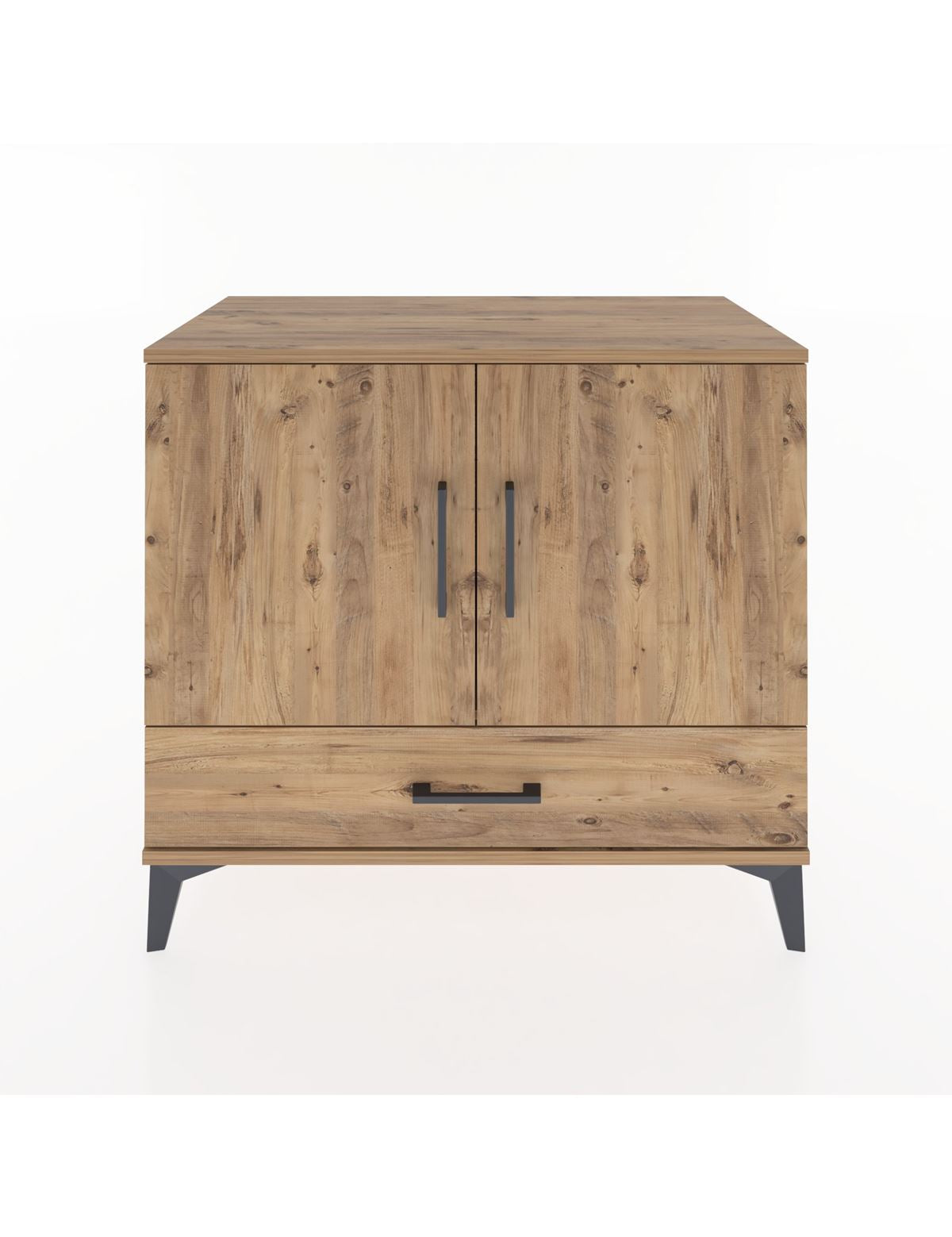 Hyperion Şifonyer Tek Raflı Tek Çekmeceli 2 Kapaklı 88x44x80 Çam-Çam