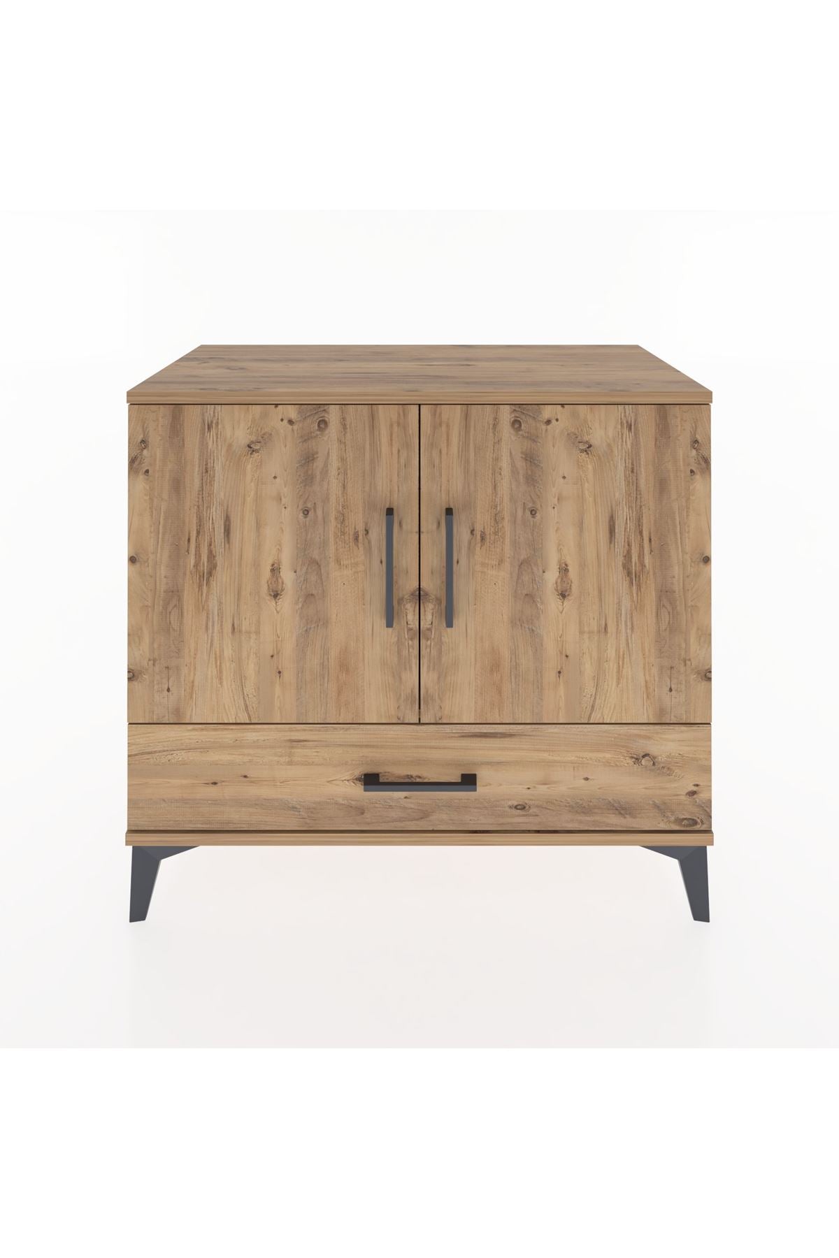 Hyperion Şifonyer Tek Raflı Tek Çekmeceli 2 Kapaklı 88x44x80 Çam-Çam