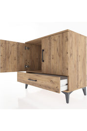 Hyperion Şifonyer Tek Raflı Tek Çekmeceli 2 Kapaklı 88x44x80 Çam-Çam