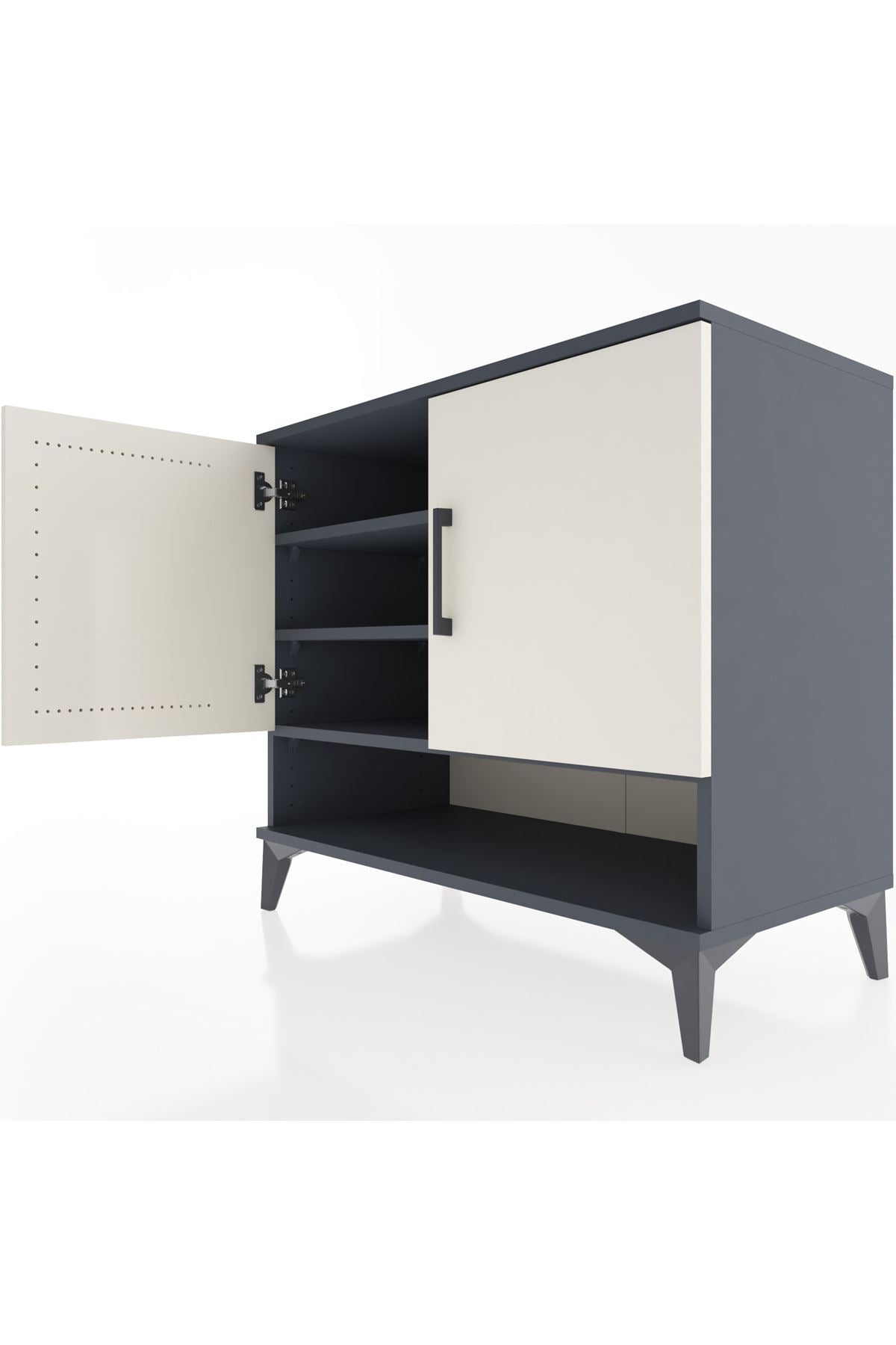 Hyperion Şifonyer 3 Raflı 2 Kapaklı 88x44x80 Antrasit-Aytaşı