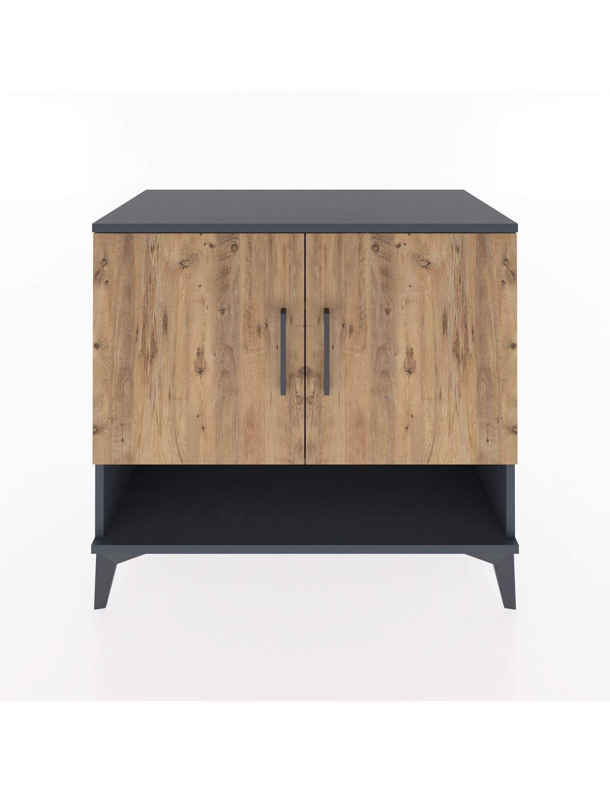 Hyperion Şifonyer 3 Raflı 2 Kapaklı 88x44x80 Antrasit-Çam