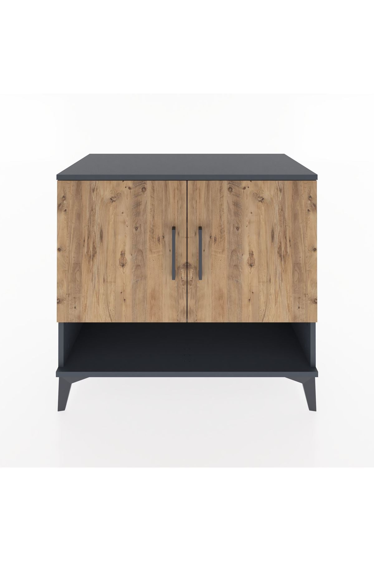 Hyperion Şifonyer 3 Raflı 2 Kapaklı 88x44x80 Antrasit-Çam