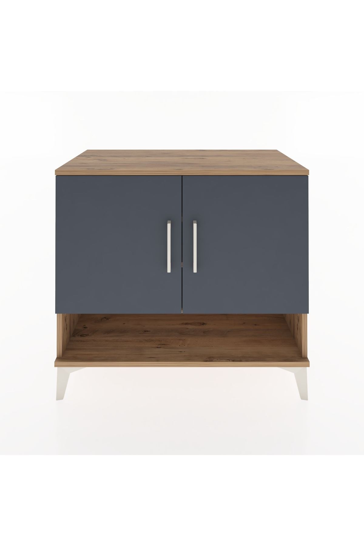 Hyperion Şifonyer 3 Raflı 2 Kapaklı 88x44x80 Çam-Antrasit