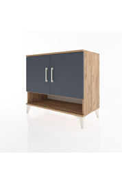 Hyperion Şifonyer 3 Raflı 2 Kapaklı 88x44x80 Çam-Antrasit