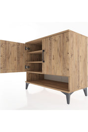 Hyperion Şifonyer 3 Raflı 2 Kapaklı 88x44x80 Çam-Çam