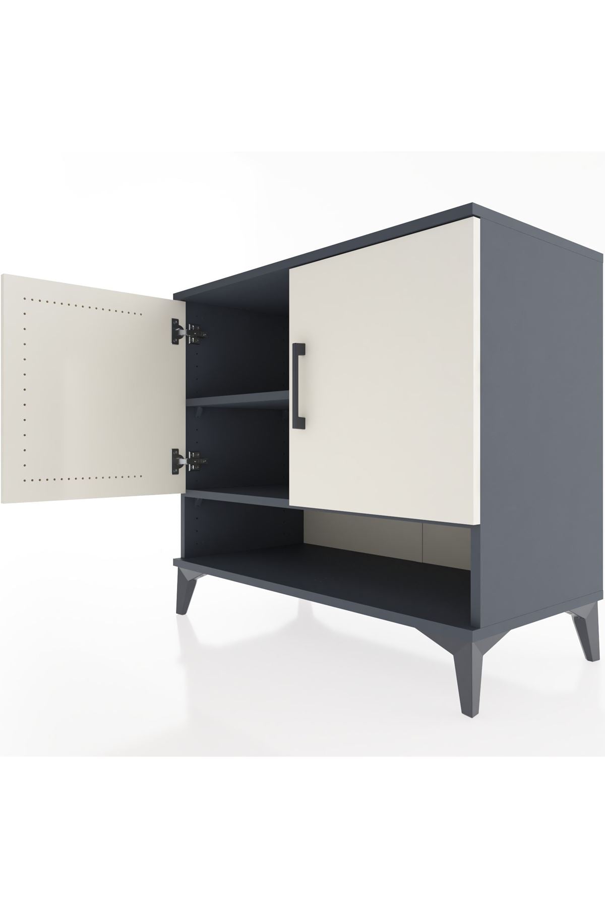 Hyperion Şifonyer 2 Raflı 2 Kapaklı 88x44x80 Antrasit-Aytaşı