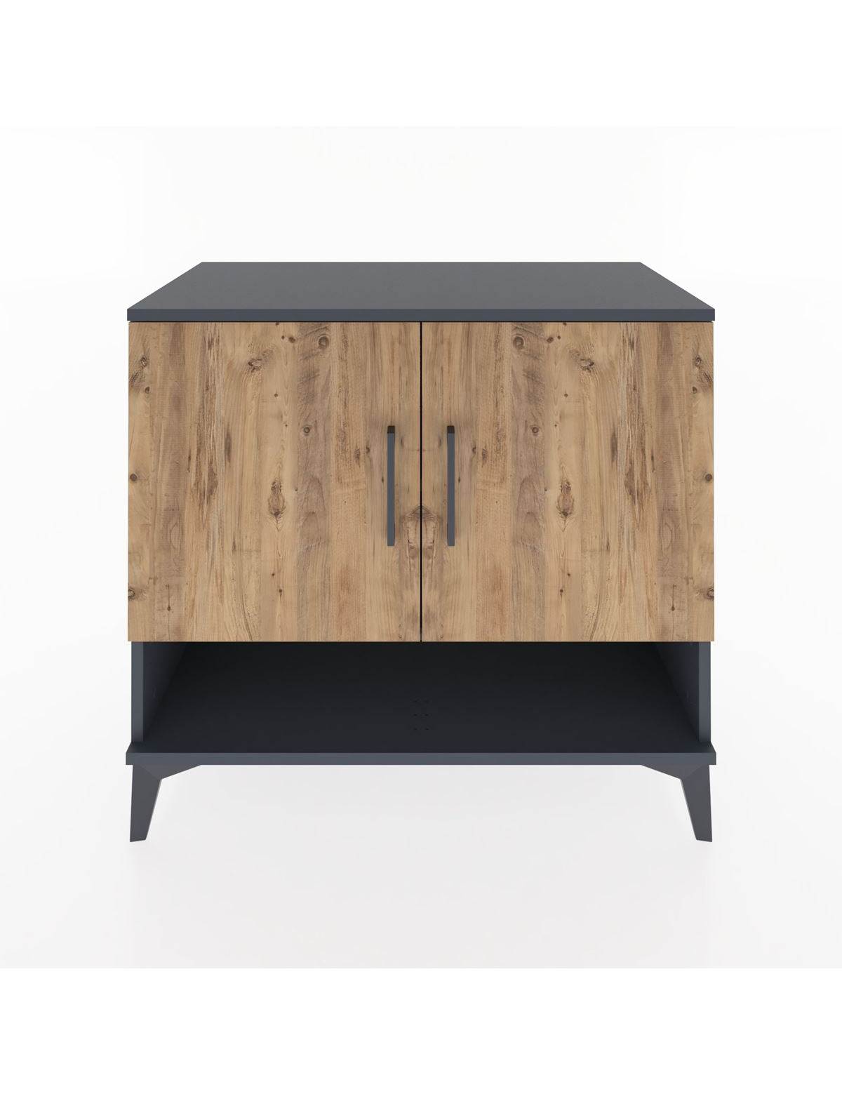 Hyperion Şifonyer 2 Raflı 2 Kapaklı 88x44x80 Antrasit-Çam