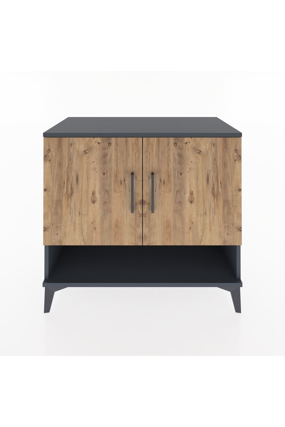 Hyperion Şifonyer 2 Raflı 2 Kapaklı 88x44x80 Antrasit-Çam