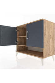 Hyperion Şifonyer 2 Raflı 2 Kapaklı 88x44x80 Çam-Antrasit