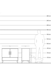 Hyperion Şifonyer 2 Raflı 2 Kapaklı 88x44x80 Çam-Antrasit
