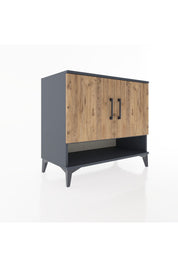 Hyperion Şifonyer Tek Raflı 2 Kapaklı 88x44x80 Antrasit-Çam